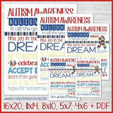 AUTISM Awareness Subway Art PRINTABLE-My Computer is My Canvas