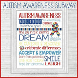 AUTISM Awareness Subway Art PRINTABLE-My Computer is My Canvas