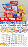 All Occasion Tags {CHEESE, CRACKERS & CHIPS} PRINTABLE