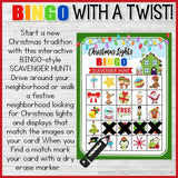 Christmas Light Scavenger Hunt BINGO Printables