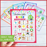 Christmas Light Scavenger Hunt BINGO Printables