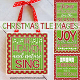 Christmas Tile Art Set PRINTABLE {Clearance}-My Computer is My Canvas