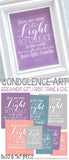 Condolence Art, Bereavement Gift {Light Remains} - PRINTABLE-My Computer is My Canvas