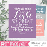 Condolence Art, Bereavement Gift {Light Remains} - PRINTABLE