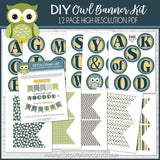 DIY Owl Banner Kit PRINTABLE {Clearance}-My Computer is My Canvas