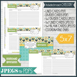 EDITABLE Recipe Card Collection NAVY {5x7} PRINTABLE