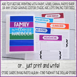 Family Wellness Album {4x6} PRINTABLE-My Computer is My Canvas