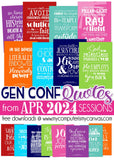 General Conference Quotes {APRIL 2024} FREEBIE