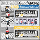 Gnome MINIATURE BAR WRAPS {2025 GRADUATION} PRINTABLE
