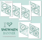 I Heart Snowmen Banner, Winter - PRINTABLE {Clearance}-My Computer is My Canvas