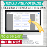 MORSE CODE BRACELET Printable Bundle {GRADUATION & Numbers} + Editable Bracelet Card