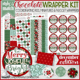 "Mix & Match" Chocolate Wrapper & Tag Kit {DECEMBER} PRINTABLE