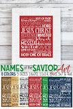 NEW Names of the Savior {Subway Art Collection} PRINTABLE