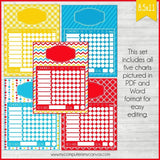 POINT SYSTEM Chore Charts {BRIGHTS} PRINTABLE-My Computer is My Canvas