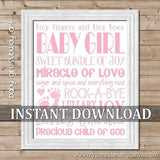 Pink Baby Girl Subway Art PRINTABLE {Clearance}-My Computer is My Canvas