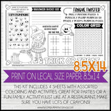 Placemat Activity Sheets {HALLOWEEN} PRINTABLE