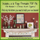 St. Patrick's Day Shamrock Banner PRINTABLE {Clearance}-My Computer is My Canvas
