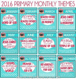 2016 Primary Sharing Time Theme MONTHLY POSTERS - I Know the Scriptures are True, LDS - Printable Instant Download-My Computer is My Canvas