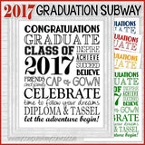 2017 Graduation Subway Art - PRINTABLE-My Computer is My Canvas