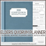 2018 Elders Quorum Presidency Planner {EQ} PRINTABLE-My Computer is My Canvas