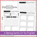 2018 Primary Music Leader Planner PRINTABLE-My Computer is My Canvas
