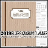 2019 Elders Quorum Presidency Planner {EQ} PRINTABLE-My Computer is My Canvas