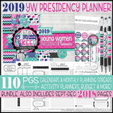 2019 YW Presidency Planner (+ SEPT-DEC 2018) PRINTABLE-My Computer is My Canvas