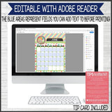 2020 Decorative Desk Calendar - Holiday Themed {EDITABLE} Printable