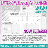 2020 Latter-day Lifestyle Planner {Inside Pages Only} EDITABLE Printable
