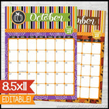 2021 Decorative Desk Calendar - Holiday Themed {EDITABLE} Printable