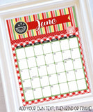 2021 Decorative Desk Calendar - Holiday Themed {EDITABLE} Printable