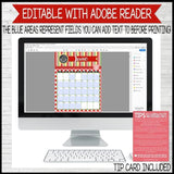 2021 Decorative Desk Calendar - Holiday Themed {EDITABLE} Printable