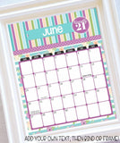 2021 Decorative Desk Calendar - LILAC Sky Theme {EDITABLE} Printable