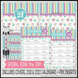 2021 Decorative Desk Calendar - LILAC Sky Theme {EDITABLE} Printable