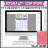 2021 Decorative Desk Calendar - LILAC Sky Theme {EDITABLE} Printable