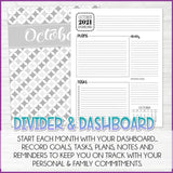 2021 EVERYDAY Personal Planner {Inside Pages Only} EDITABLE Printable