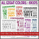 2021 Graduation Subway Art - PRINTABLE (8 Colors)