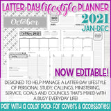 2021 Latter-day Lifestyle Planner {Inside Pages Only} EDITABLE Printable