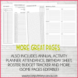 2021 Primary ACTIVITY LEADER PLANNER {Editable} PRINTABLE