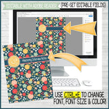 2021 Relief Society BINDER Printables (EDITABLE)