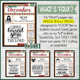 2022 CFM Old Testament "FAUX" Bulletin Board Sheets {DECEMBER} PRINTABLE