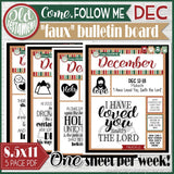 2022 CFM Old Testament "FAUX" Bulletin Board Sheets {DECEMBER} PRINTABLE