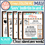 2022 CFM Old Testament "FAUX" Bulletin Board Sheets {MAY} PRINTABLE