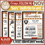 2022 CFM Old Testament "FAUX" Bulletin Board Sheets {NOVEMBER} PRINTABLE