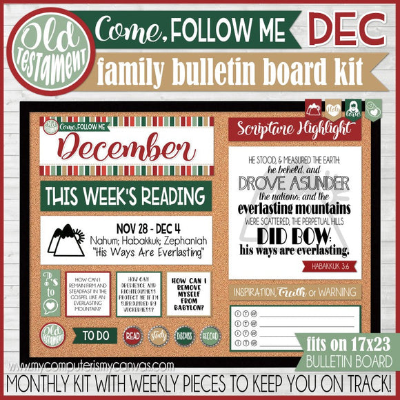 2022 CFM Old Testament Family Bulletin Board Kit {DECEMBER} PRINTABLE