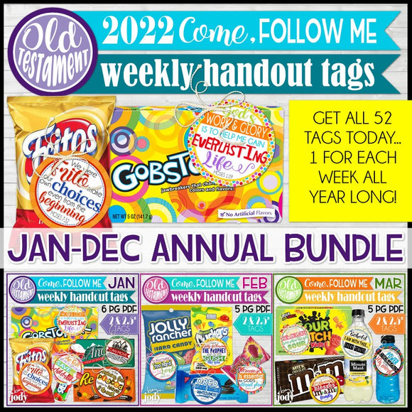 2022 CFM Old Testamemt Weekly Handout Tags {JAN-DEC} PRINTABLE