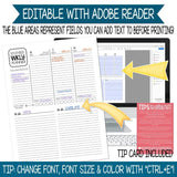 2022 EVERYDAY Personal Planner {Inside Pages Only} EDITABLE Printable