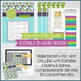 2022 Relief Society BINDER Printables (EDITABLE)