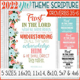 2022 YW Theme Scripture Art {Proverbs 3:5-6} PRINTABLE