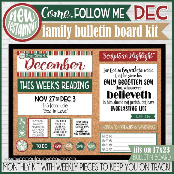 2023 CFM New Testament Family Bulletin Board Kit {DECEMBER} PRINTABLE